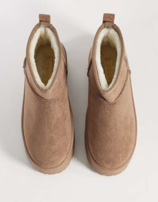 SEQWL - Stivaletti color caffellatte con suola flatform , 3 di 4