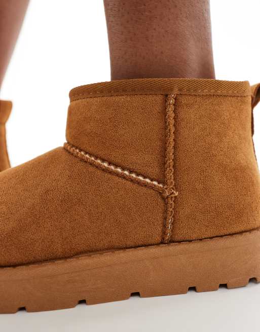 SEQWL - Stivaletti mini confortevoli color cuoio, 2 di 4