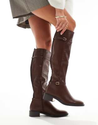 Friends Like These WIDE FIT - LOW BLOCK - Stivali alti - chocolate brown/marrone