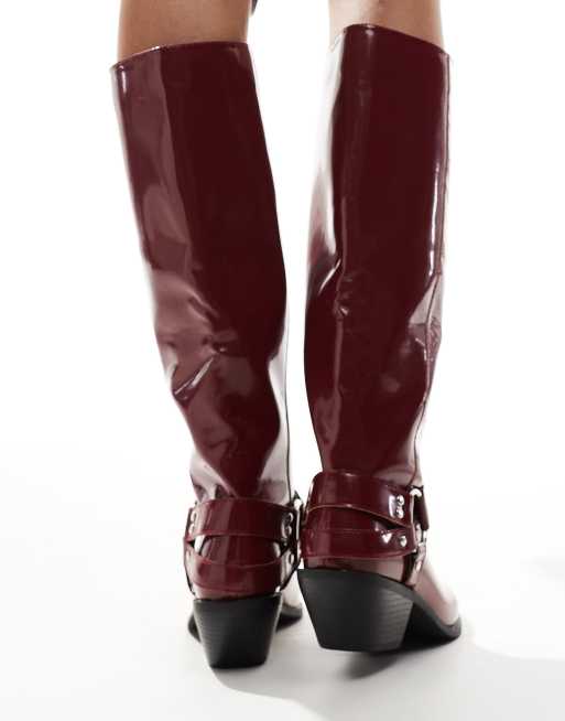 Stivali alti bordeaux deals