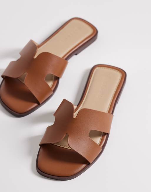 SEQWL – Storke – Bruna, platta sandaler med bred passform, 2 av 4