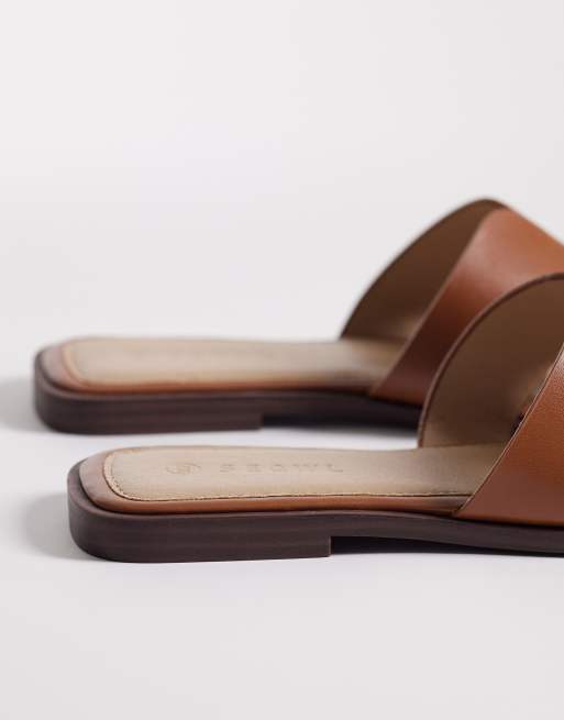 SEQWL – Storke – Bruna, platta sandaler med bred passform, 4 av 4