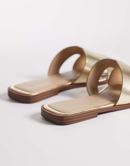 SEQWL - Storke - Sandales larges plates - Doré, 4 de 4