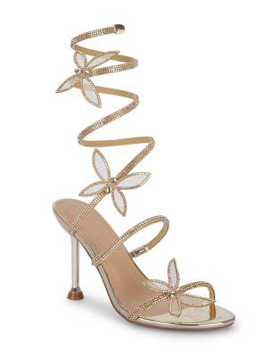  Strappy high heel stiletto shoes slip on party sandals 