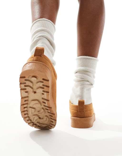 SEQWL suedette mules in tan, 3 of 4