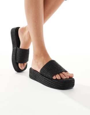  Summer slip on flatform wedge sandals 