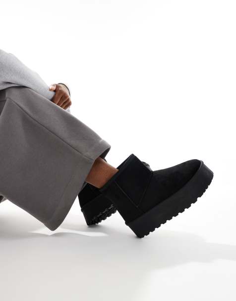 SEQWL – Svarta boots med flatformsula - view 1