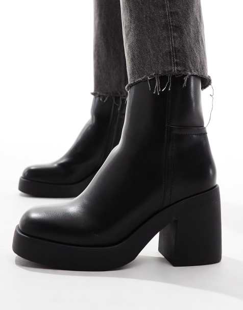 SEQWL – Svarta boots med platåsula - view 1