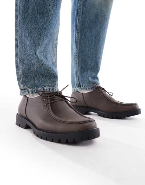 SEQWL – Sznurowane buty w ciemnym czekoladowym kolorze - view 1