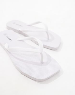 Seqwl Thong Sandals With Square Toe
