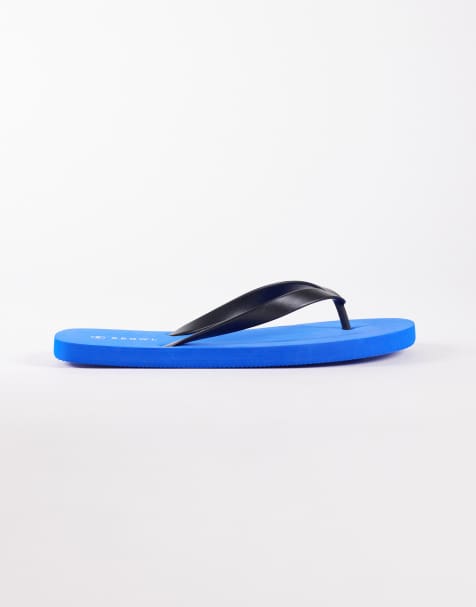 SEQWL thongs in blue/black - view 1