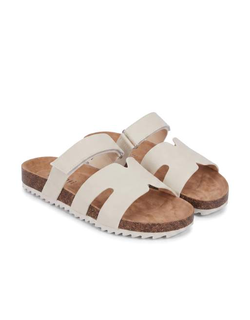 SEQWL Triple strap cage sandals with adjustable fastening in taupe, 5 of 5