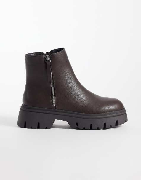 SEQWL - Twirl - Bottes chunky avec fermeture éclair - Marron - view 1