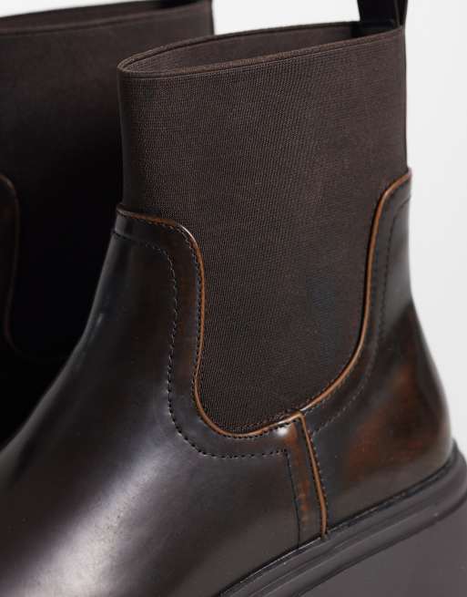 SEQWL - Twirl - Bottines chelsea chunky - Marron, 3 de 4