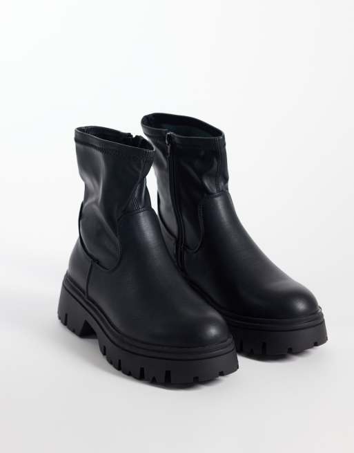 SEQWL Twirl chunky sock boots in black, 2 of 4