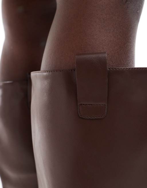 SEQWL – Twix – Chokladbruna, knähöga boots, 4 av 4