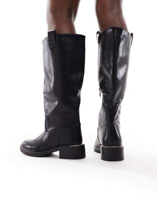 Seqwl Twix Knee Boots In Black