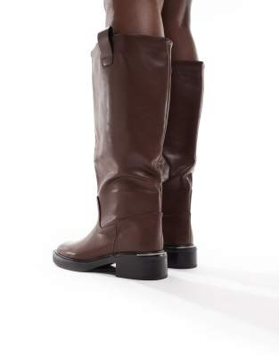 Seqwl Twix Knee Boots In Brown