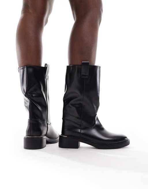 SEQWL Twix short pull-on boots in black, 2 of 4