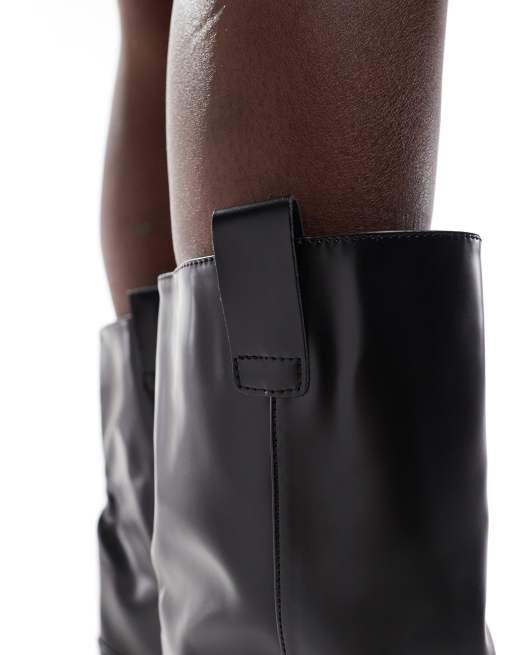 SEQWL Twix short pull-on boots in black, 3 of 4