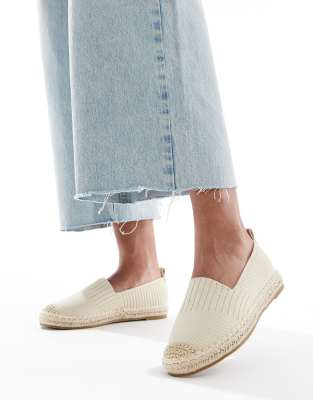 SEQWL - Weiche Espadrilles zum Hineinschlüpfen in Creme-Weiß