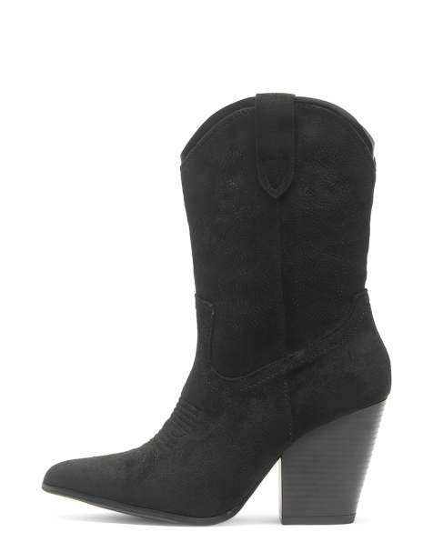 SEQWL Western ankle boots with zip closure in black - view 1