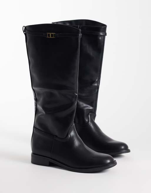 SEQWL Whispa refined riding knee boots in black, 3 of 4