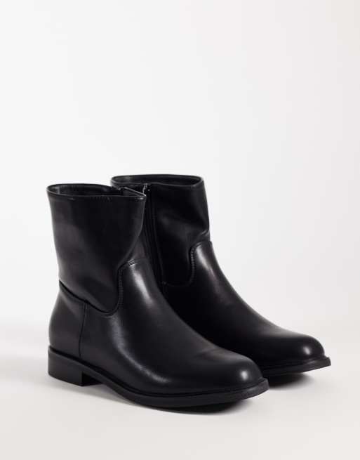 SEQWL Whisper refined pull on ankle boots in black, 2 of 4