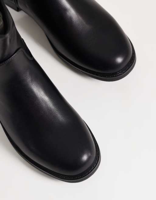SEQWL Whisper refined pull on ankle boots in black, 3 of 4