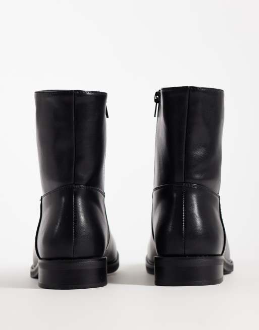 SEQWL Whisper refined pull on ankle boots in black, 4 of 4