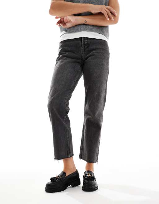 SEQWL Wide Fir – Jeep – Loafer in Schwarz mit Bommel und dicker Sohle, weite Passform, 2 von 4