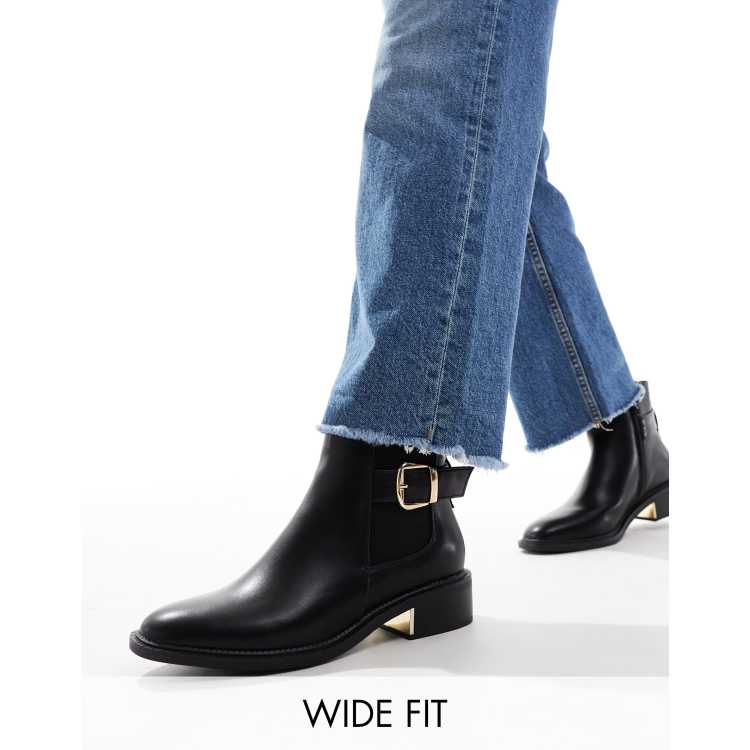 Ankle boots with buckle detail on sale