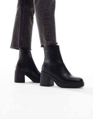 SEQWL Wide Fit - Audi - Stiefeletten in Schwarz mit dicker Sohle, weite Passform