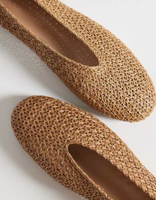 SEQWL Wide Fit - Ballerine a pianta larga nere intrecciate, 2 di 4