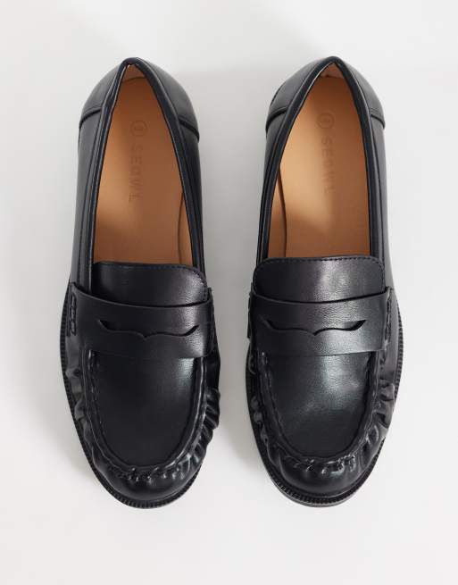 SEQWL Wide Fit – Cadilliac – Penny-Loafer in Schwarz, weite Passform, 4 von 4