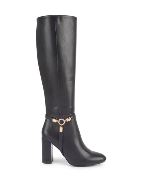 SEQWL Wide Fit Calf boots with zip fastening mesh lined casual shoes in black, 3 of 5