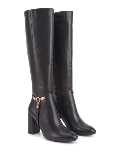 SEQWL Wide Fit Calf boots with zip fastening mesh lined casual shoes in black, 5 of 5