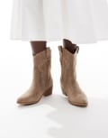 [SEQWL Wide Fit] SEQWL Wide Fit Cattle western boots in camel-Neutral 36 CAMEL