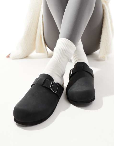 SEQWL Wide Fit clogs in black - view 1