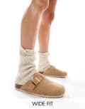 [SEQWL Wide Fit] SEQWL Wide Fit clogs in sand-Neutral 3 Beige