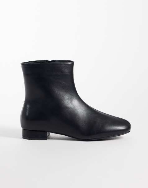 SEQWL Wide Fit Elma ankle boots in black - view 1