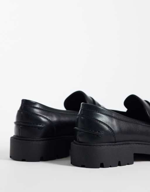 SEQWL Wide Fit Kinder chunky loafers i sort, 3 af 4