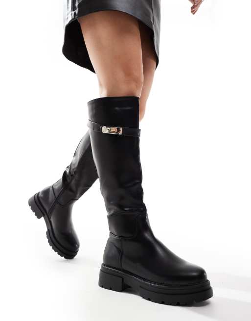 Asos flat knee high boots online