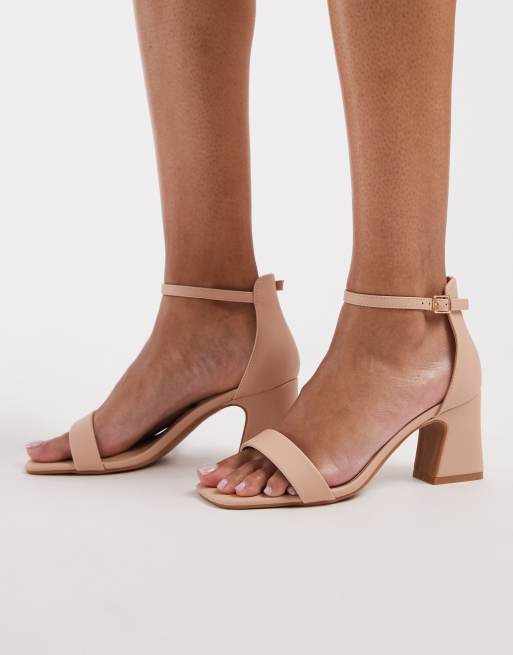 SEQWL Wide Fit - Leal - Sandali con tacco largo a pianta larga beige, 3 di 4