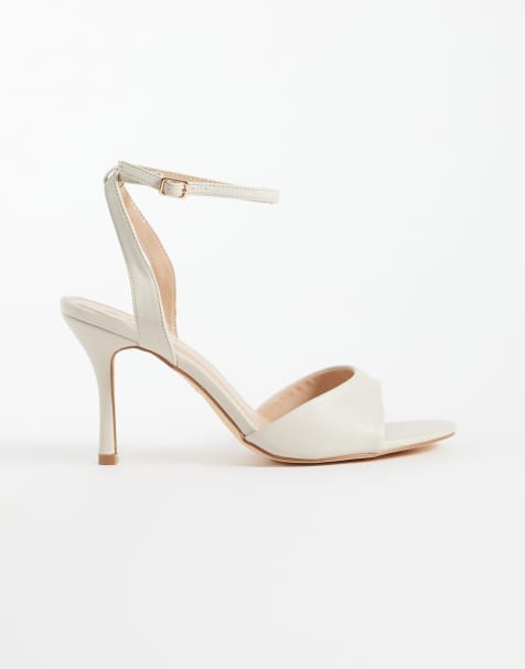 SEQWL Wide Fit - Lolly - Sandali con tacco a pianta larga bianco sporco - view 1