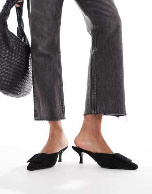 Seqwl Wide Fit Mules With Bow
