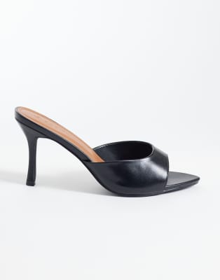 Seqwl Wide Fit Ocon Heeled Sandal In Black