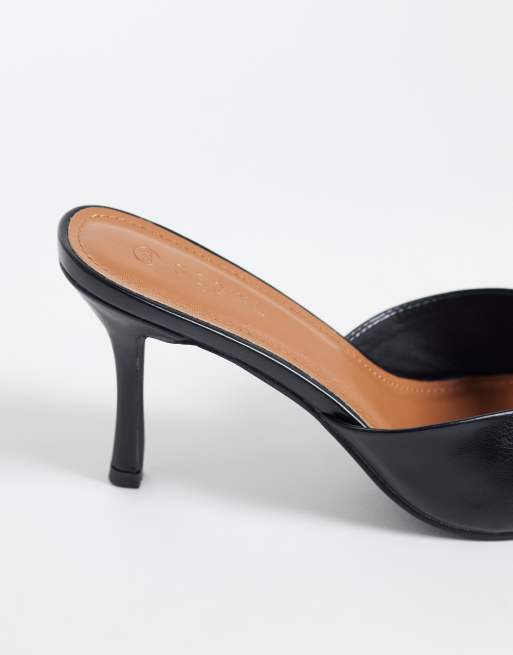 SEQWL Wide Fit Ocon heeled sandal in black, 4 of 4
