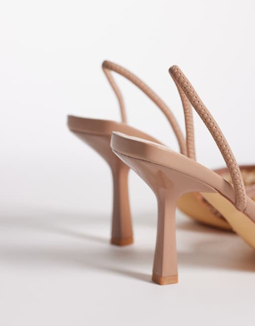 SEQWL Wide Fit Salado slingback embellished heeled shoes in bronze tone, 3 of 4