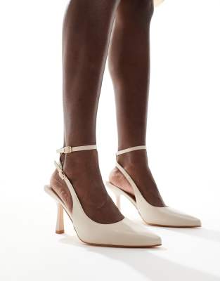 Salado slingback kitten heels in stone-Neutral